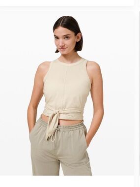 lululemon athletica Wrap Tank-White Opal